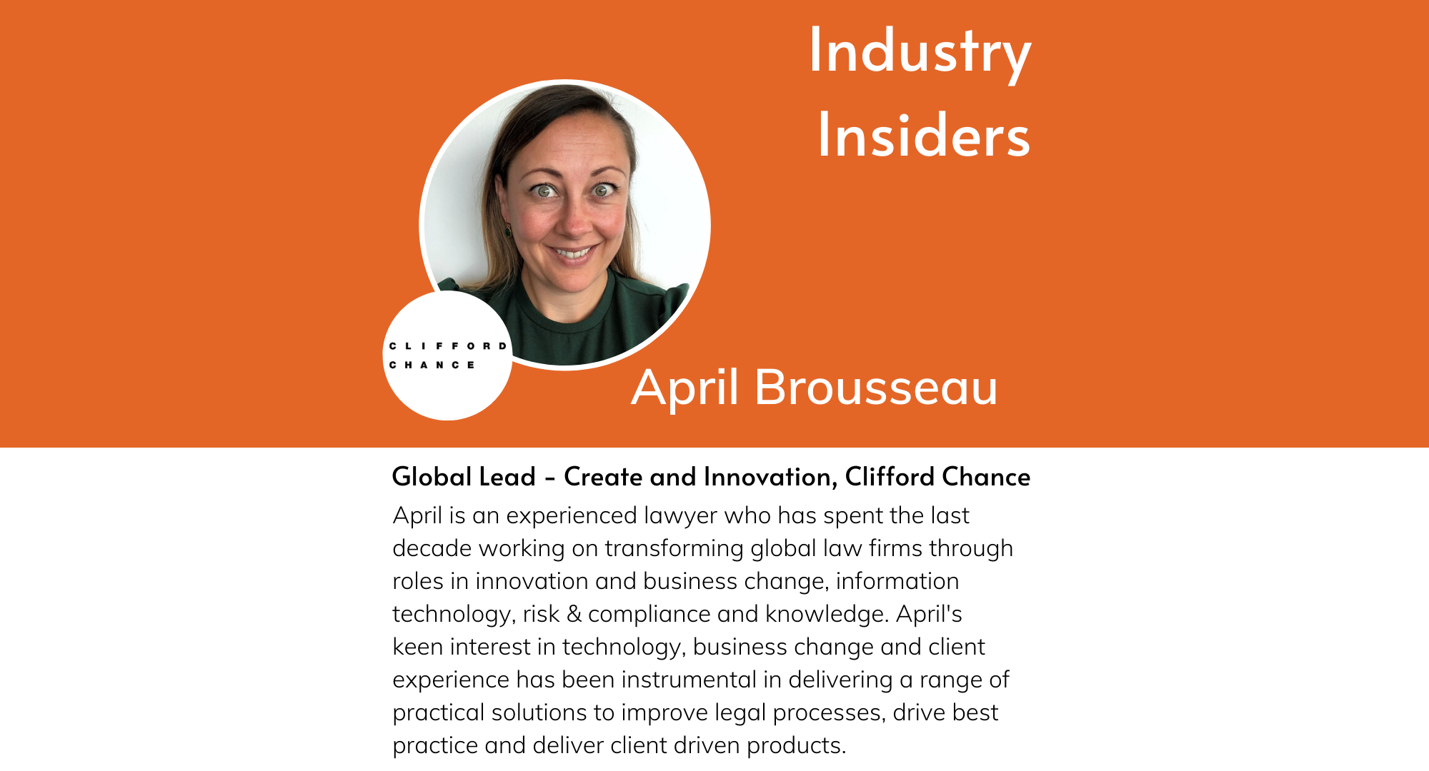 Industry Insiders - Innovating Inside a Law Firm
